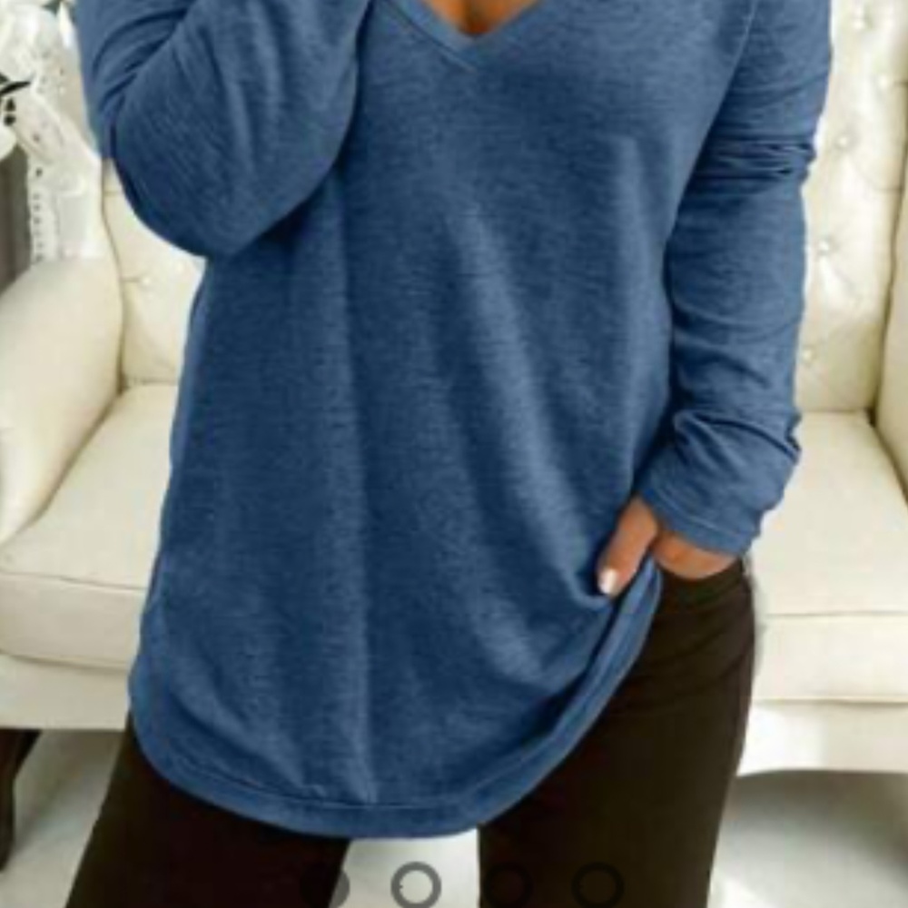 Angerella , Boho style, V Neck, Pleated wrinkled sleeves ... Curved Hem